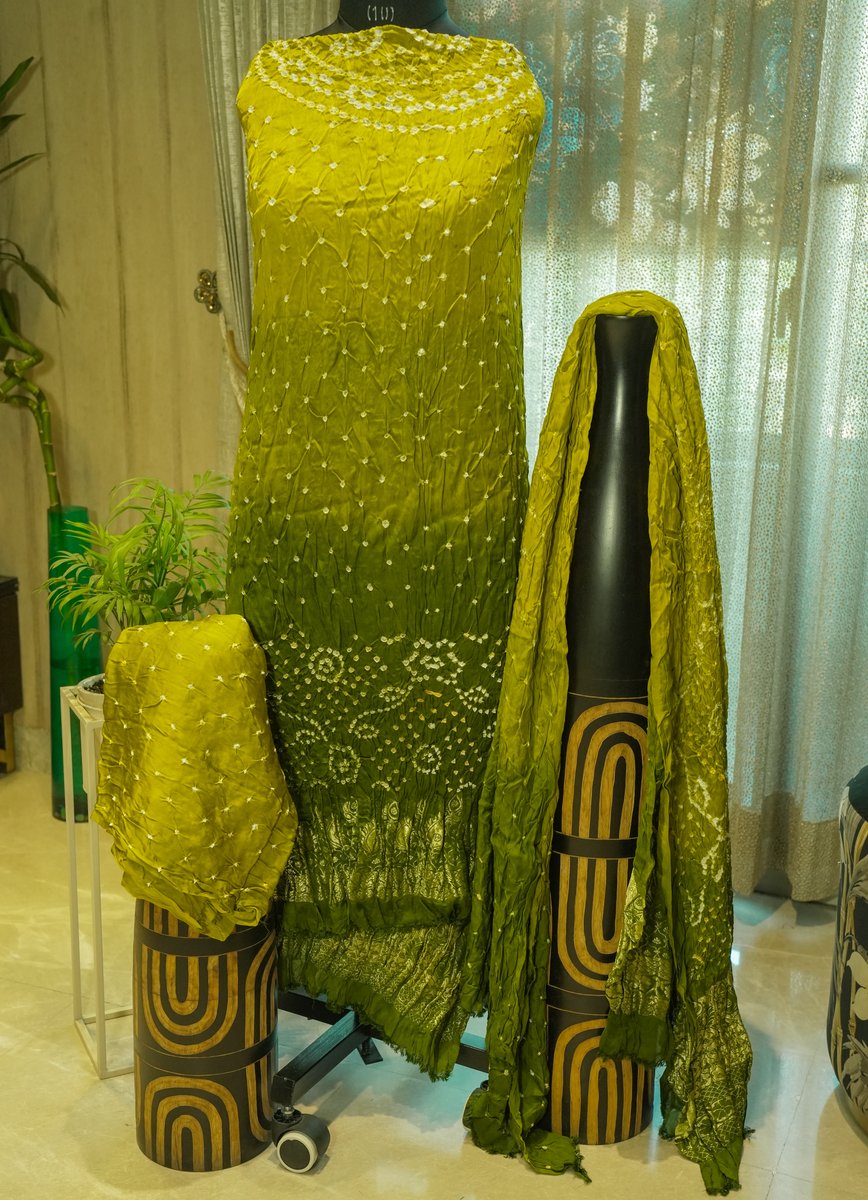 Gajji Silk Bandhani Suit