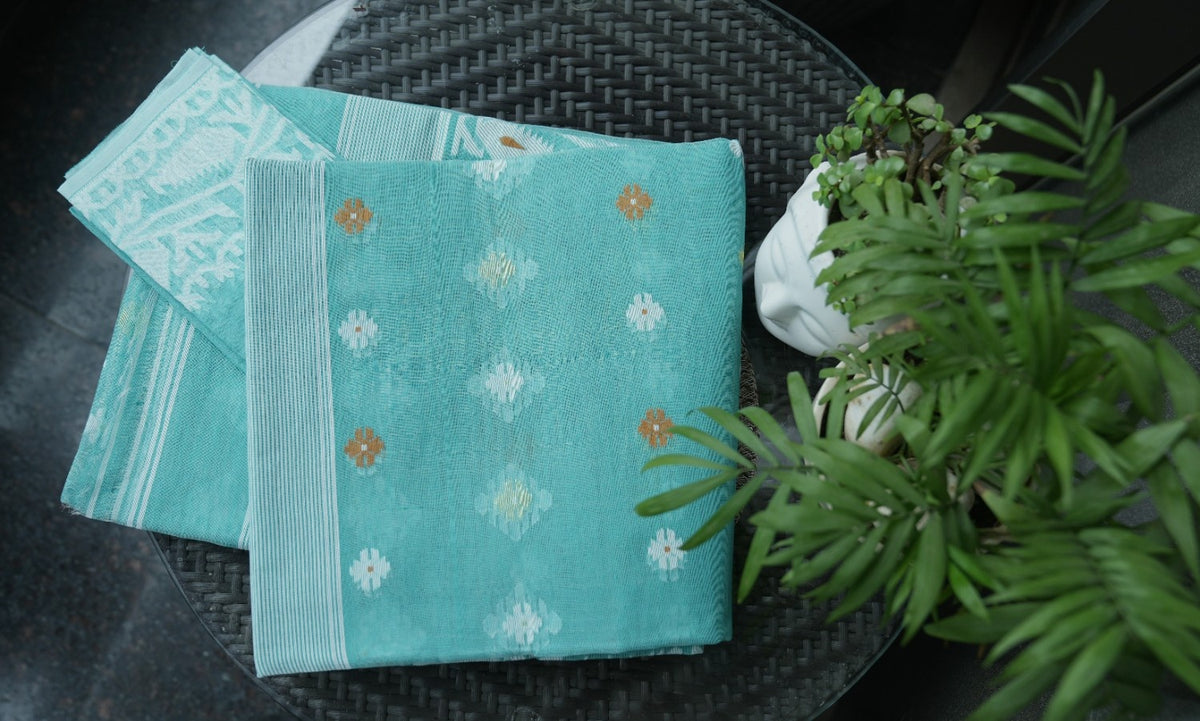 Bengal Pure Cotton Handloom Jamdani Saree