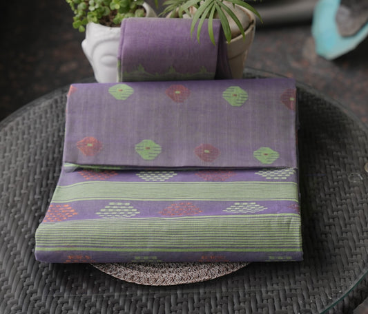 Pure Cotton Handwoven Bengal Jamdani Saree