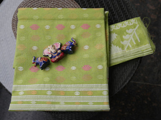Pure Bengal Cotton Handwoven Jamdani Saree
