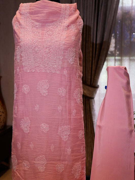 Mal Chanderi Chikankari with Katdana Work 3-Piece Suit Set