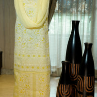 Pure Cotton with Katdana Work & Chikankari, 3-Piece Set