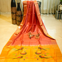 Pure Tassar Silk with Hand Woven Pallu Work
