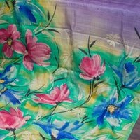 Hand Painted Pure Tasar Silk Saree