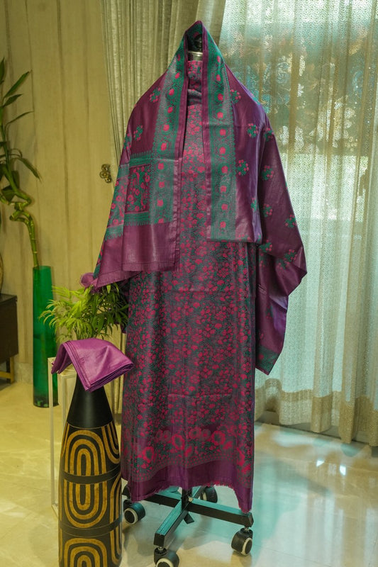 Chiniya Banarasi Silk Three Piece Suit Set