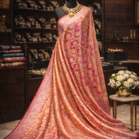 Premium Banarasi 2-Shade Pure Kattan Silk Saree
